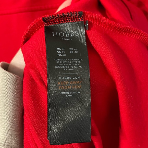 Hobbs London Anela Dress In Flag Red Size US 14 - Picture 8 of 16